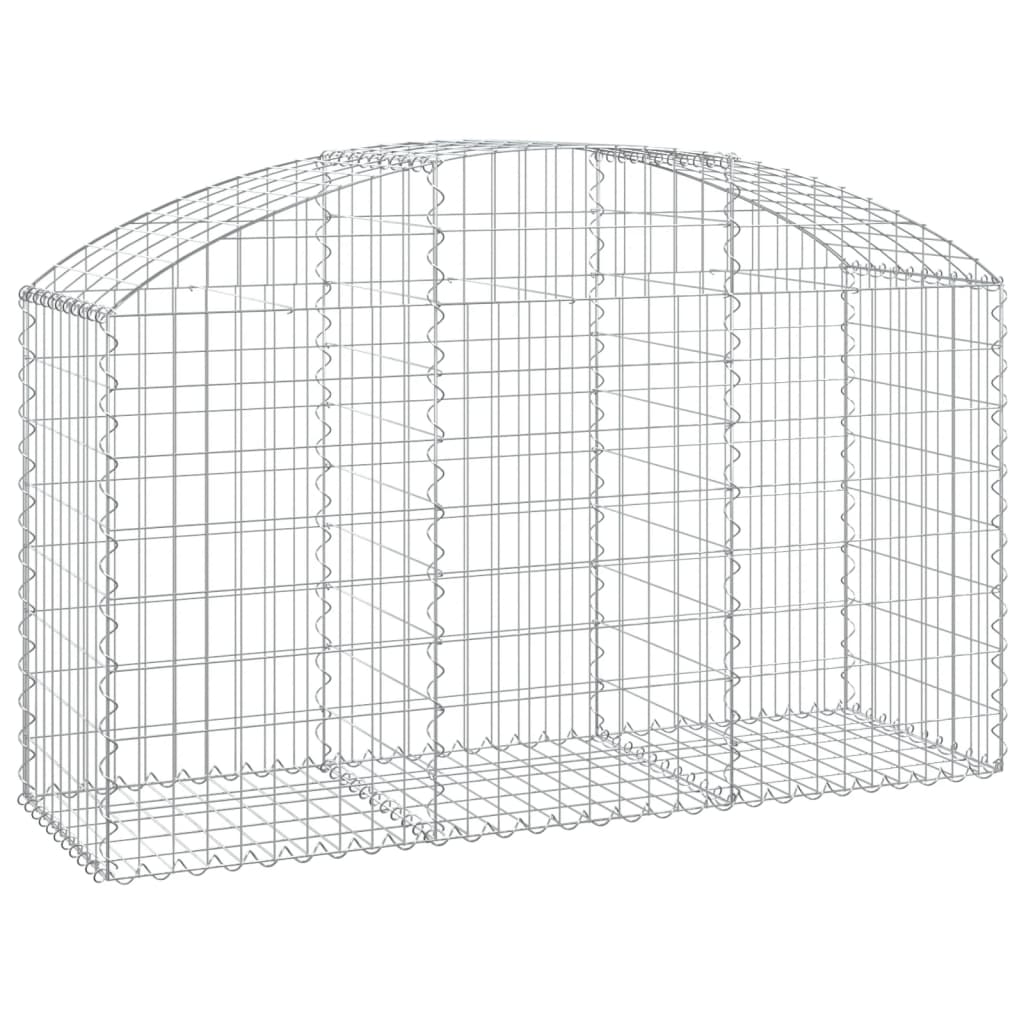 Cesto Gabbione Ad Arco 150x50x80/100 Cm Ferro Zincato