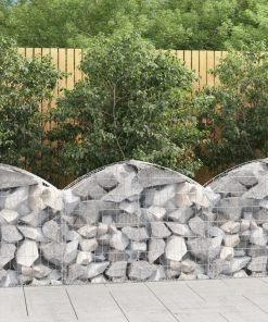 Cesto Gabbione Ad Arco 100x30x60/80 Cm Ferro Zincato