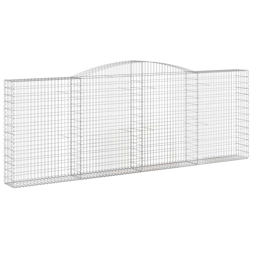 Cesto Gabbione Ad Arco 400x30x140/160 Cm Ferro Zincato