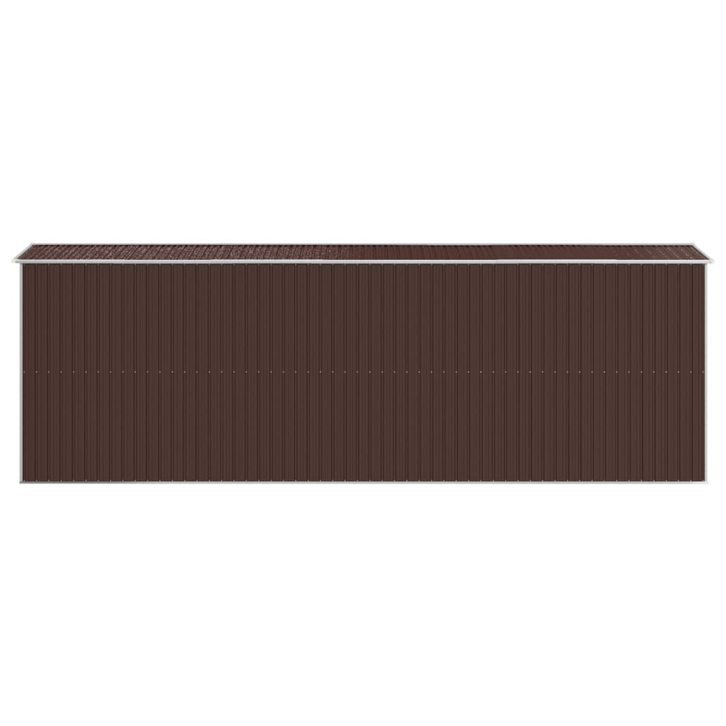 Capanno Da Giardino Marrone Scuro 192x606x223cm Acciaio Zincato - Image 4