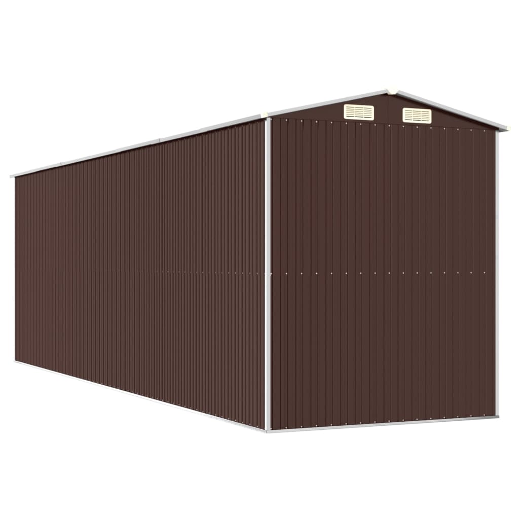 Capanno Da Giardino Marrone Scuro 192x606x223cm Acciaio Zincato - Image 2