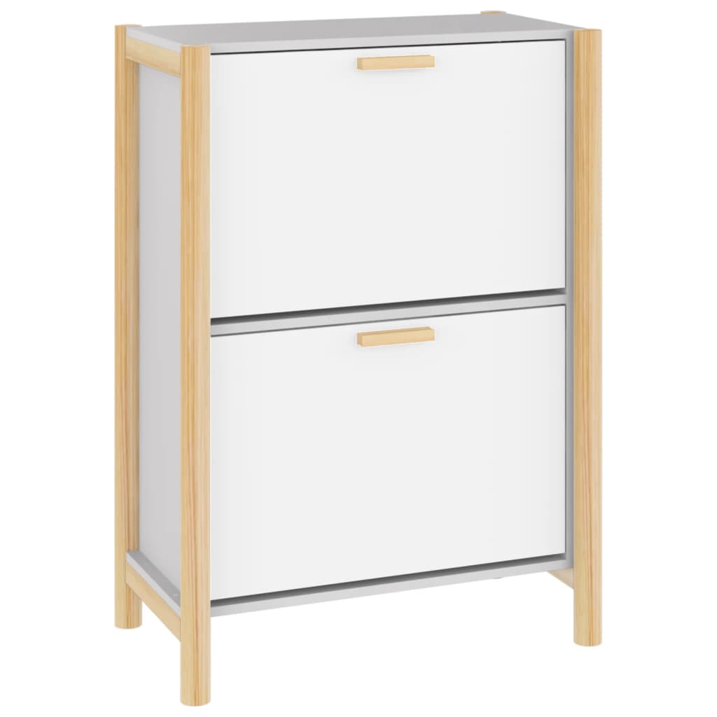 Scarpiera Bianca 57,5x33x80 Cm In Legno Multistrato - Image 4