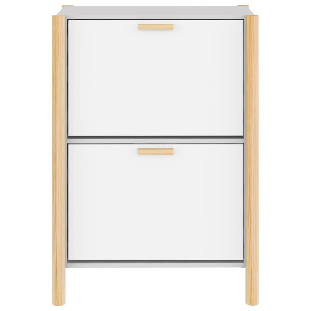 Scarpiera Bianca 57,5x33x80 Cm In Legno Multistrato - Image 6
