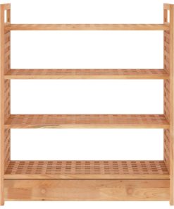 Scarpiera Con Cassetto 70x27x81 Cm Legno Massello Di Noce