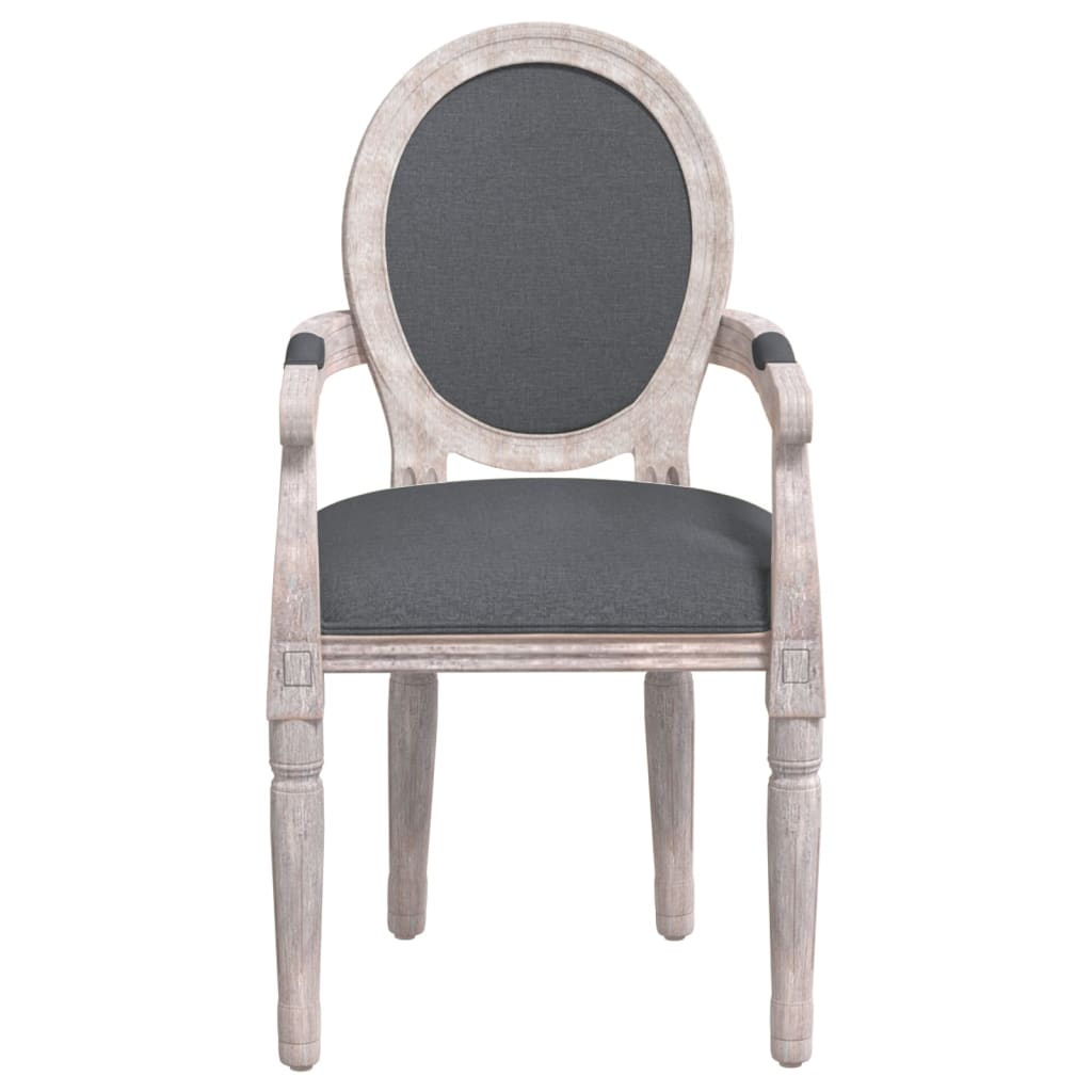 Sedia Da Pranzo Grigio Scuro 54x56x96,5 Cm Tessuto