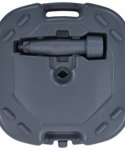 Base Ombrellone Portatile Grigia Riempibile Con Sabbia/acqua