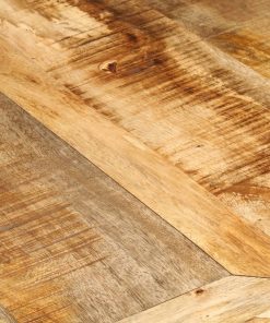 Tavolo Da Pranzo Ø150x76 Cm In Legno Grezzo Massello Di Mango