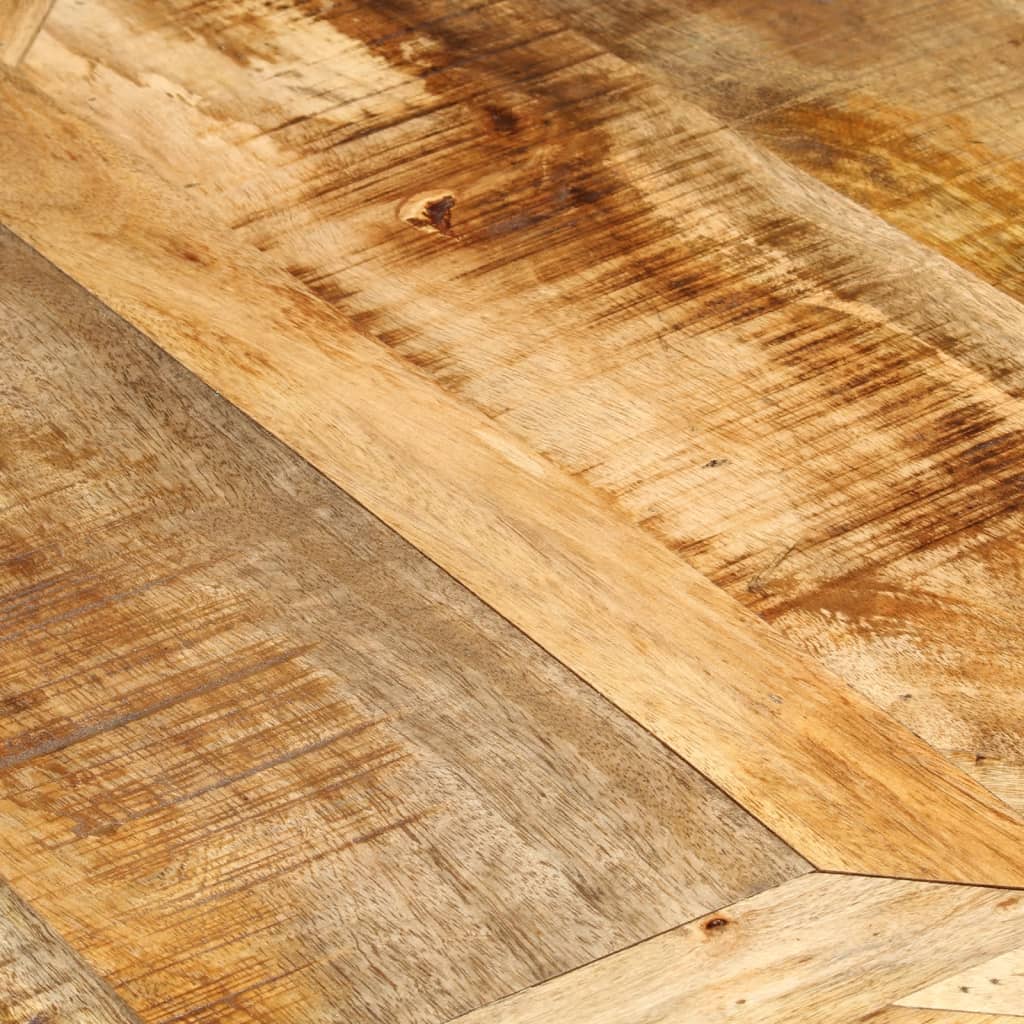 Tavolo Da Pranzo Ø150x76 Cm In Legno Grezzo Massello Di Mango