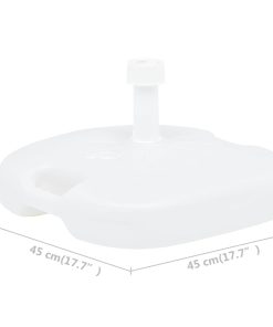 Base Ombrellone Riempibile Con Sabbia/acqua 16l Bianca Plastica