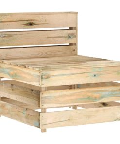 Divano Centrale Da Giardino Su Pallet Legno Di Pino Impregnato