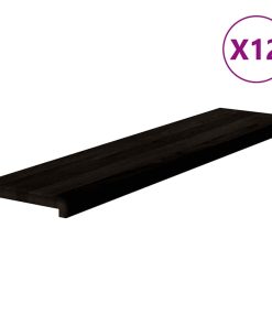 Gradini 12 Pz Marrone Scuro 110x25x2 Cm Legno Massello Rovere