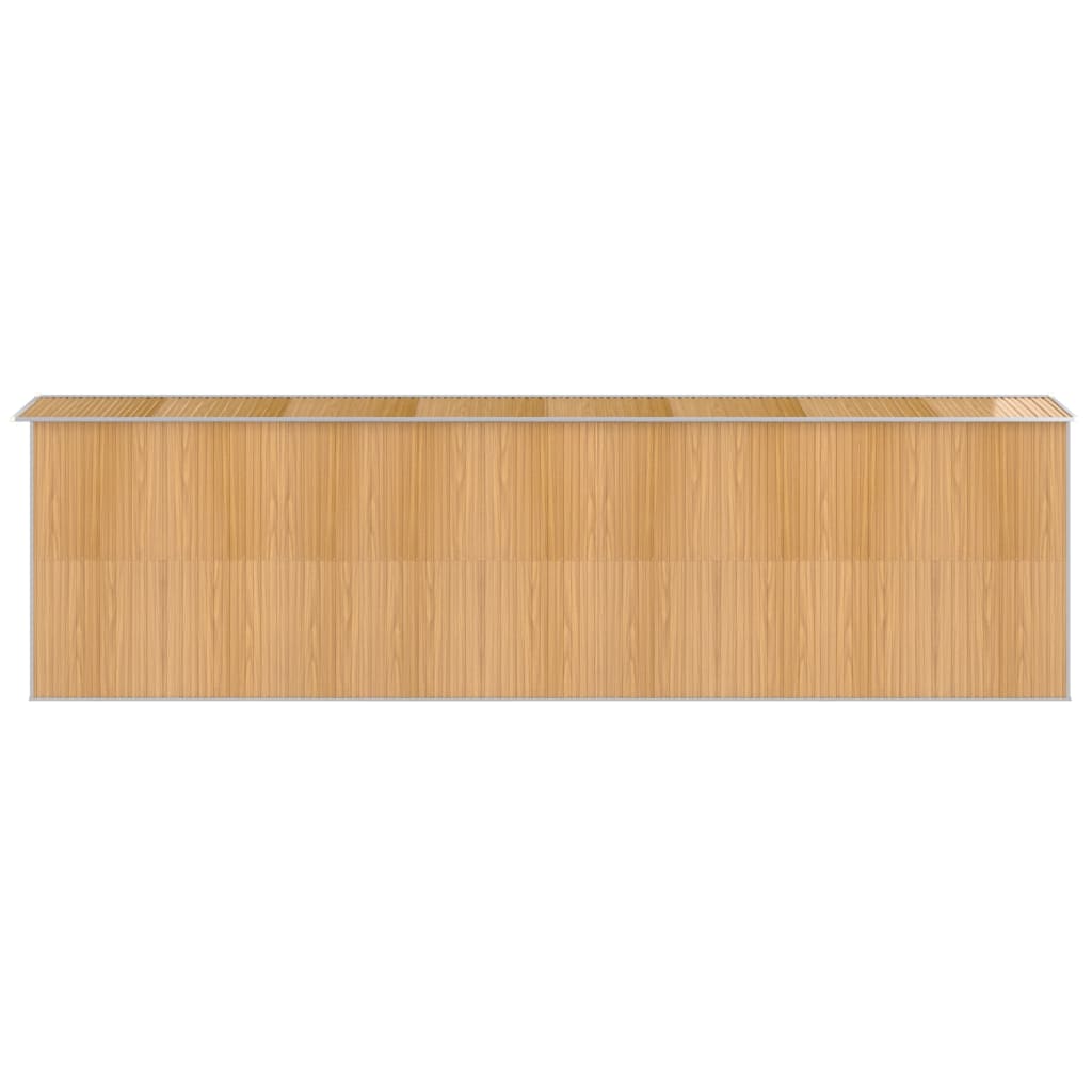 Capanno Giardino Marrone Chiaro 192x689x223 Cm Acciaio Zincato