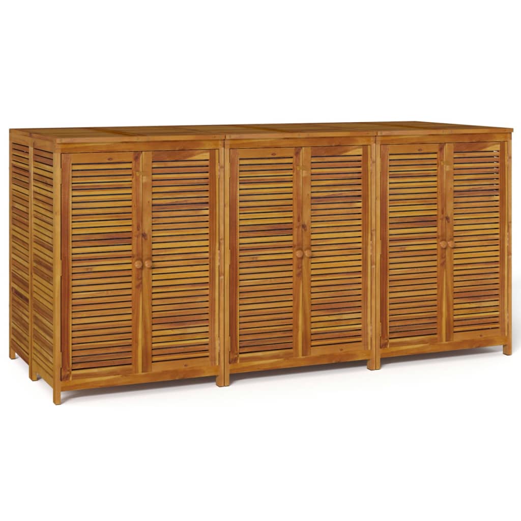 Contenitore Da Giardino 210x87x104 Cm Legno Massello Di Acacia