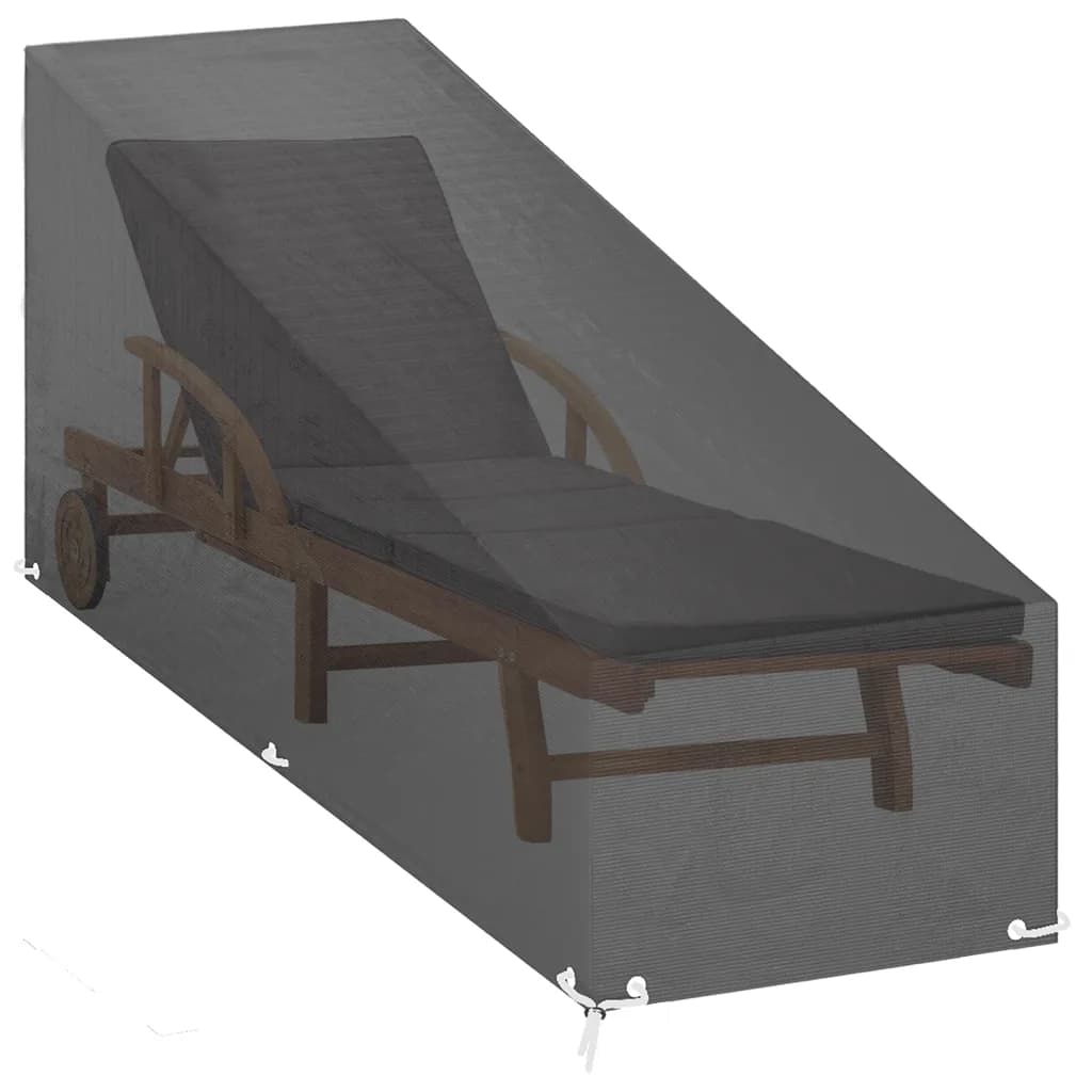 Coperture Sdraio 2pz 12 Occhielli 200x65x35/60 Cm Polietilene - Image 4