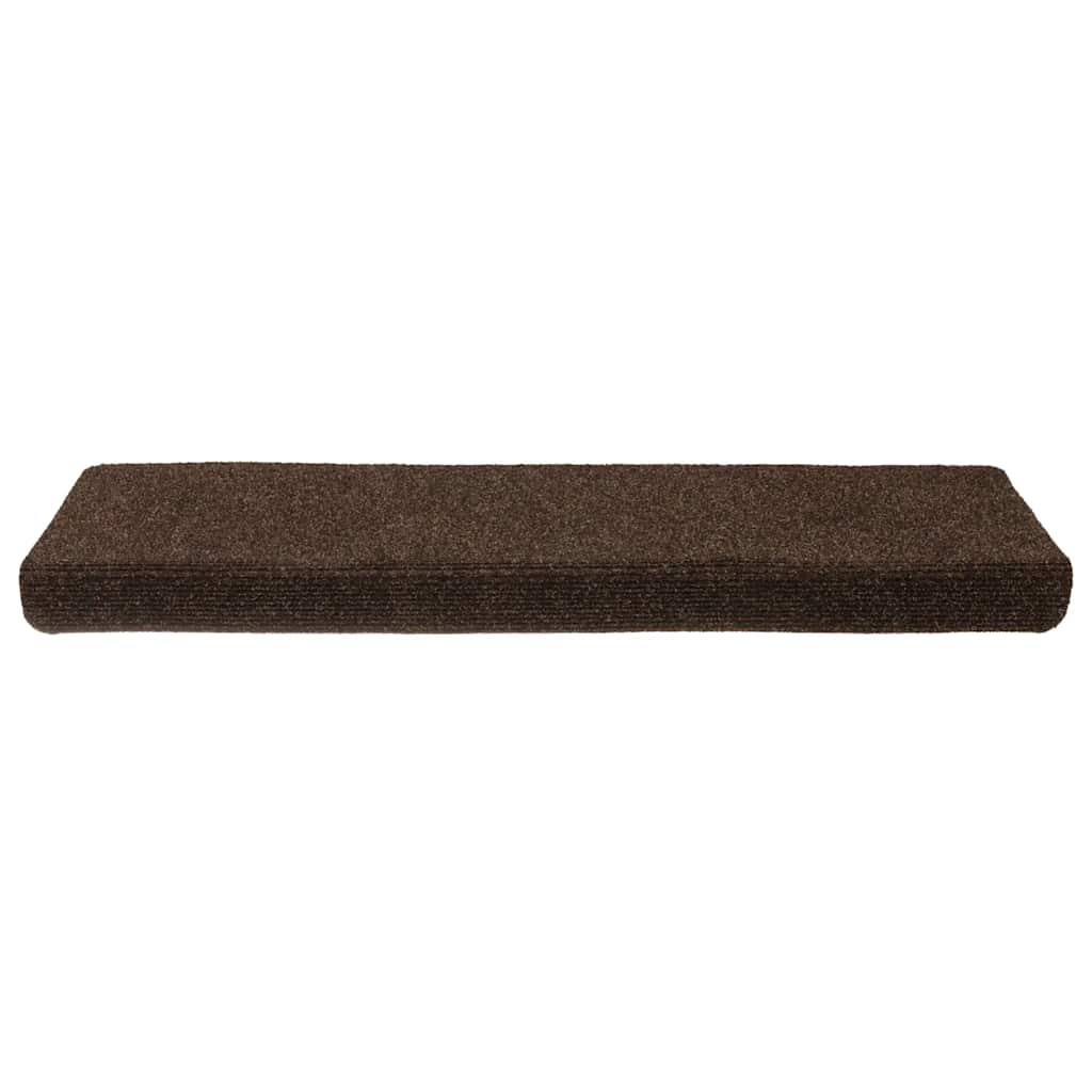 Tappetini Per Scale Autoadesivi 15 Pz 65x21x4 Cm Marrone Bordo Rettangolare - Image 5
