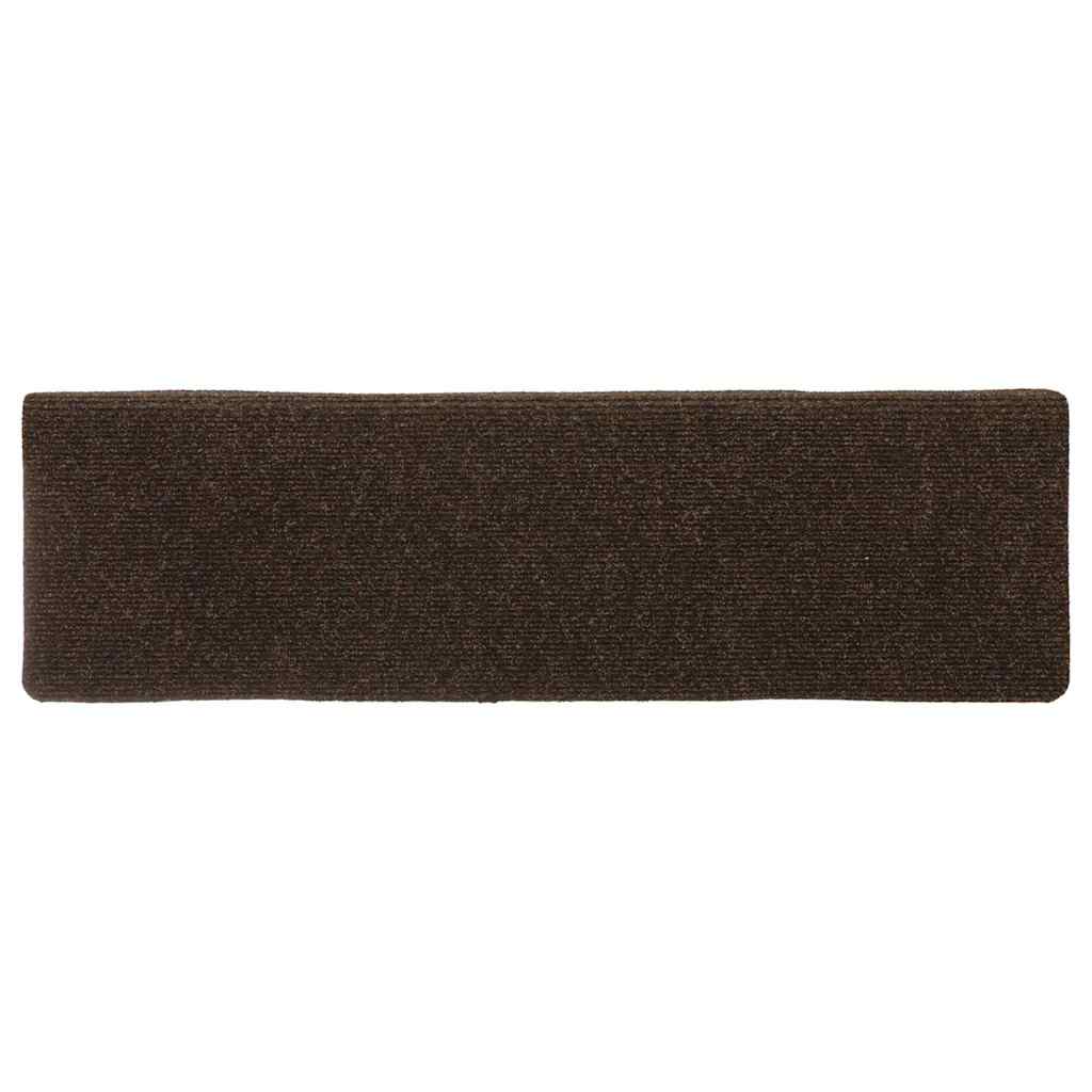 Tappetini Per Scale Autoadesivi 15 Pz 65x21x4 Cm Marrone Bordo Rettangolare - Image 6