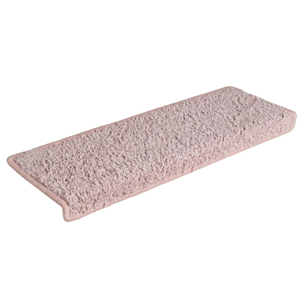 Tappetini Per Scale 15 Pz 65x21x4 Cm Rosa Chiaro Con Bordo Rettangolare - Image 2