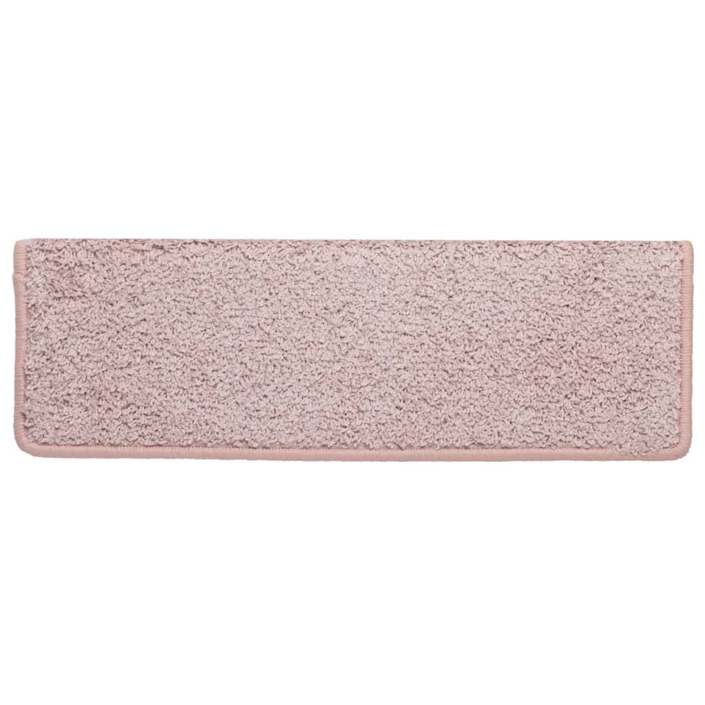 Tappetini Per Scale 15 Pz 65x21x4 Cm Rosa Chiaro Con Bordo Rettangolare - Image 6