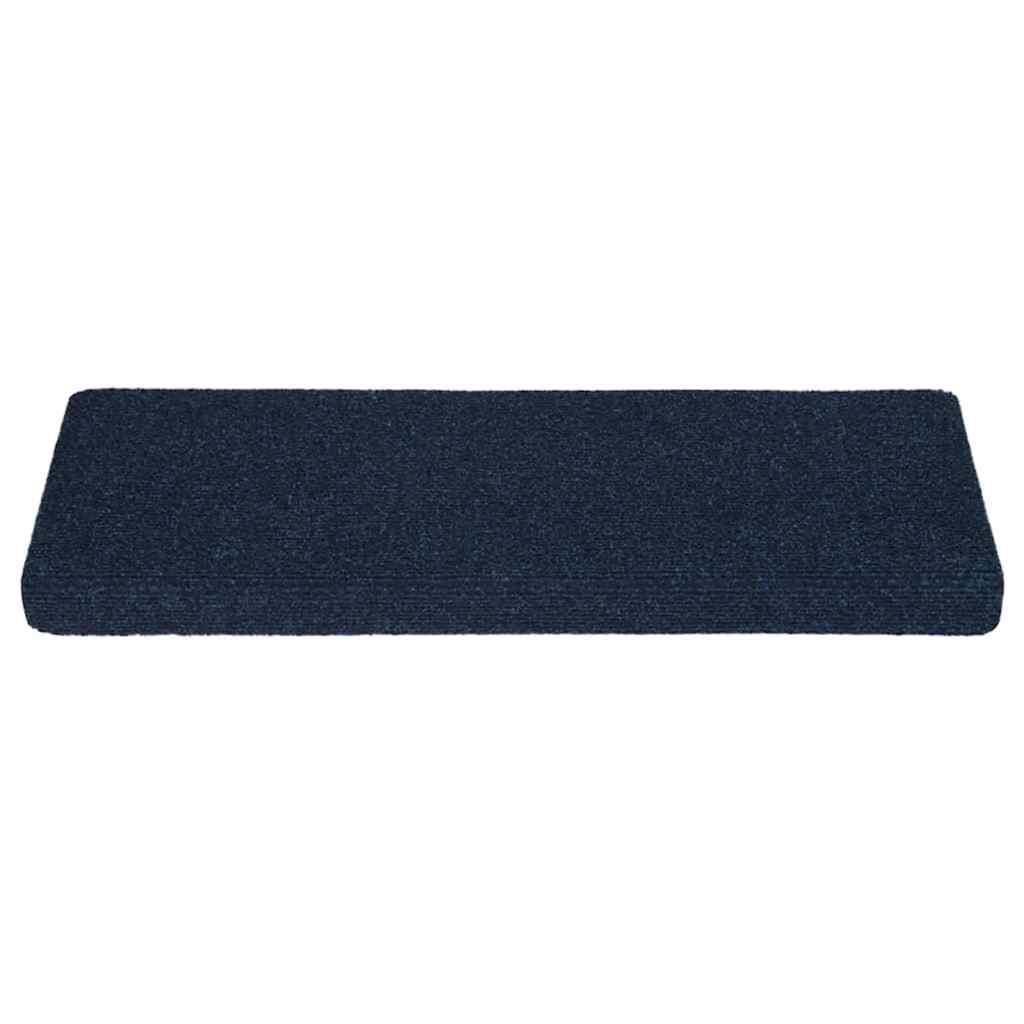 Tappetini Per Scale Autoadesivi 15 Pz 65x21x4 Cm Blu Navy Bordo Rettangolare - Image 2