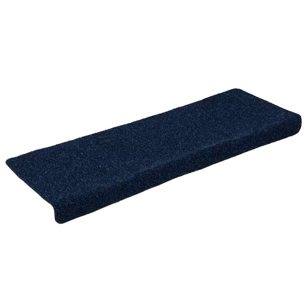 Tappetini Per Scale Autoadesivi 15 Pz 65x21x4 Cm Blu Navy Bordo Rettangolare - Image 3