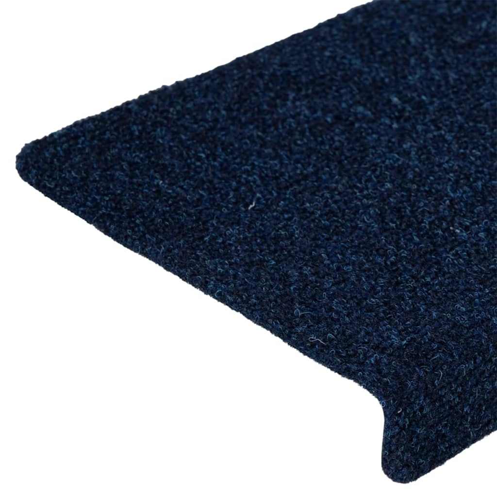 Tappetini Per Scale Autoadesivi 15 Pz 65x21x4 Cm Blu Navy Bordo Rettangolare - Image 5