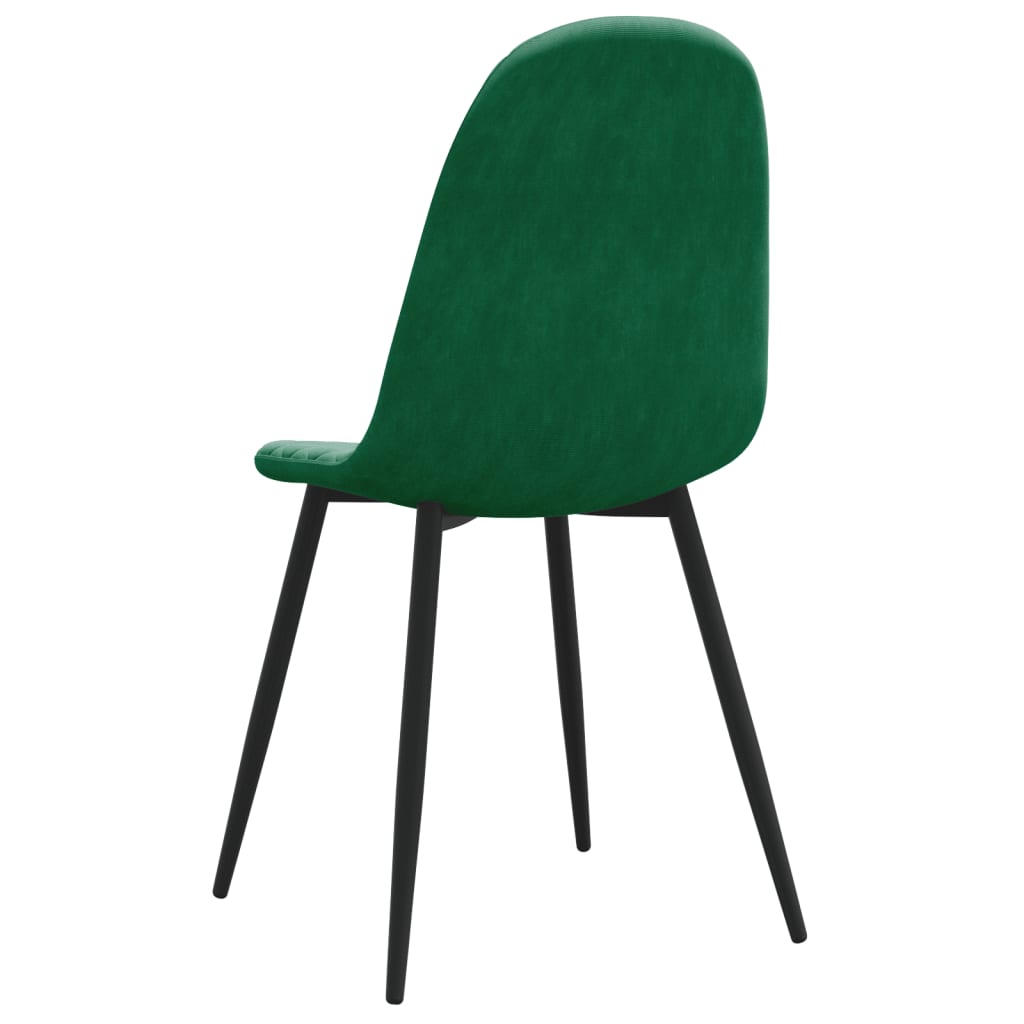 Sedie Da Pranzo 4 Pz Verde Scuro In Velluto - Image 6