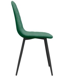 Sedie Da Pranzo 4 Pz Verde Scuro In Velluto