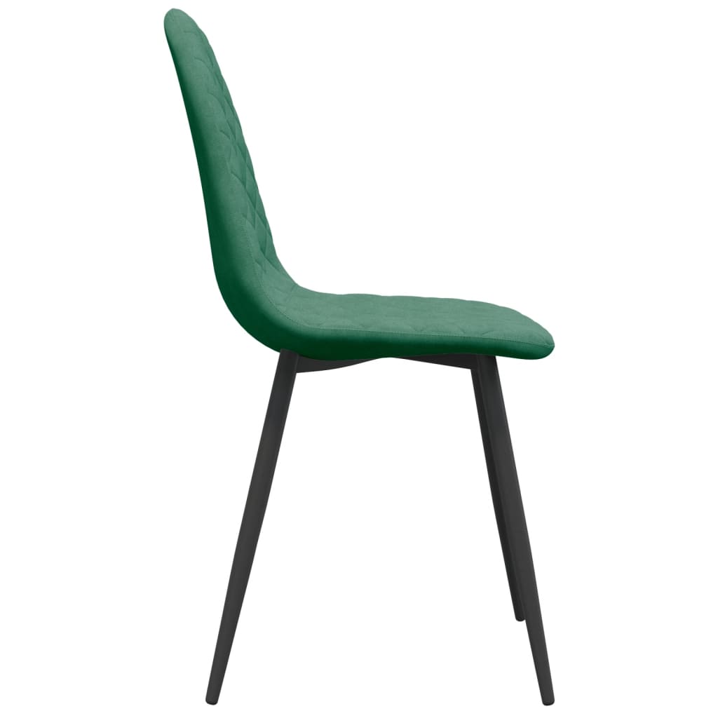 Sedie Da Pranzo 4 Pz Verde Scuro In Velluto