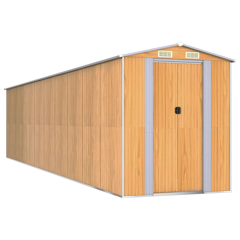 Capanno Giardino Marrone Chiaro 192x855x223 Cm Acciaio Zincato - Image 6