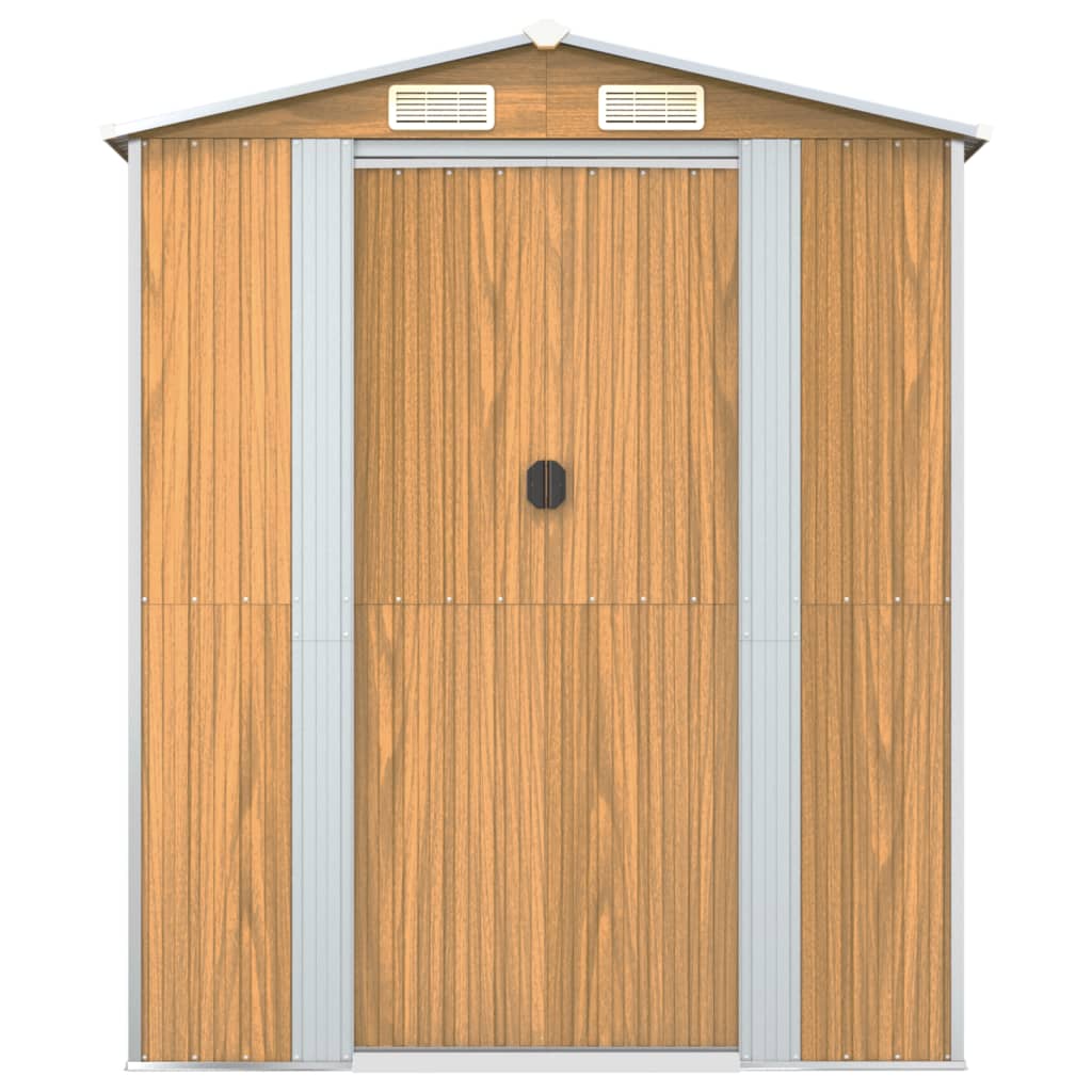 Capanno Giardino Marrone Chiaro 192x855x223 Cm Acciaio Zincato
