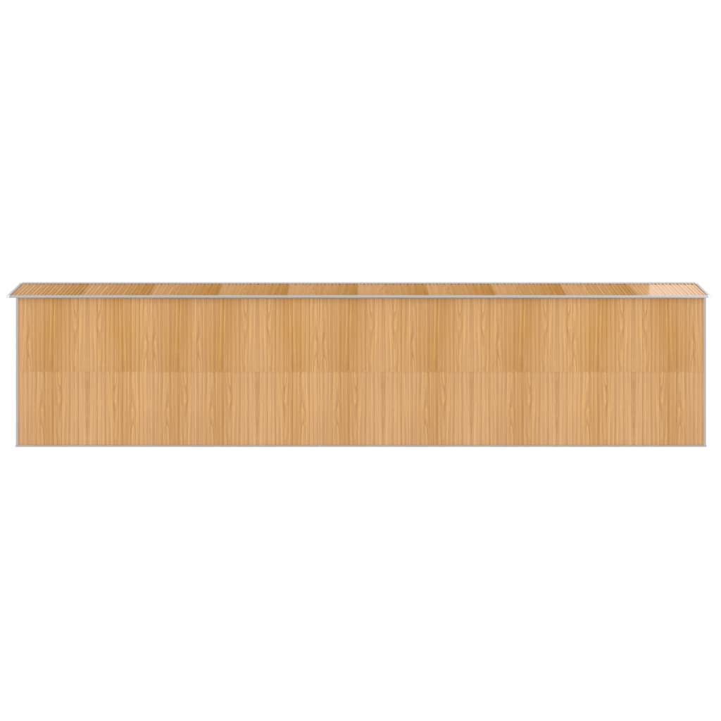 Capanno Giardino Marrone Chiaro 192x855x223 Cm Acciaio Zincato - Image 2