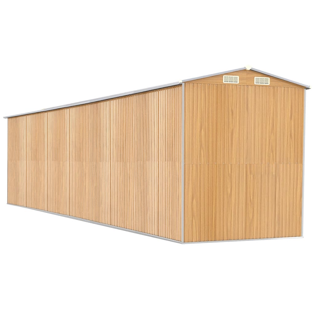 Capanno Giardino Marrone Chiaro 192x855x223 Cm Acciaio Zincato - Image 3