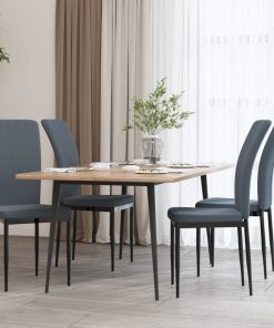 Sedie Da Pranzo 4 Pz Grigio Scuro In Velluto