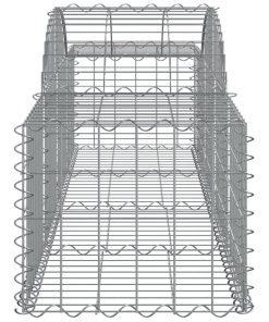 Cesti Gabbioni Ad Arco 5 Pz 200x50x40/60 Cm Ferro Zincato