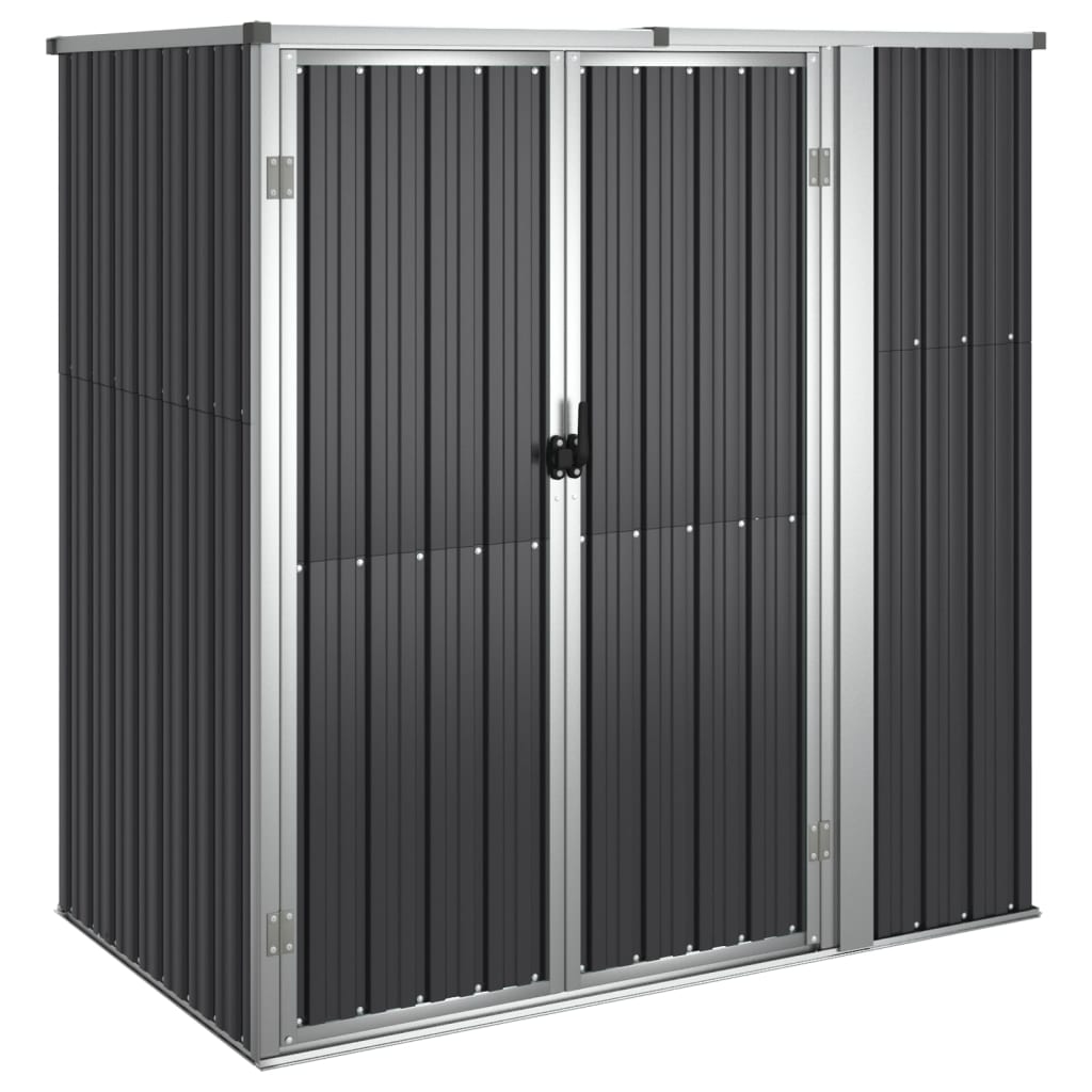 Capanno Per Attrezzi Antracite 161x89x161 Cm Acciaio Zincato