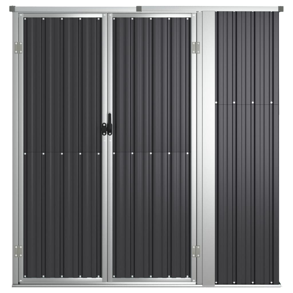 Capanno Per Attrezzi Antracite 161x89x161 Cm Acciaio Zincato - Image 2