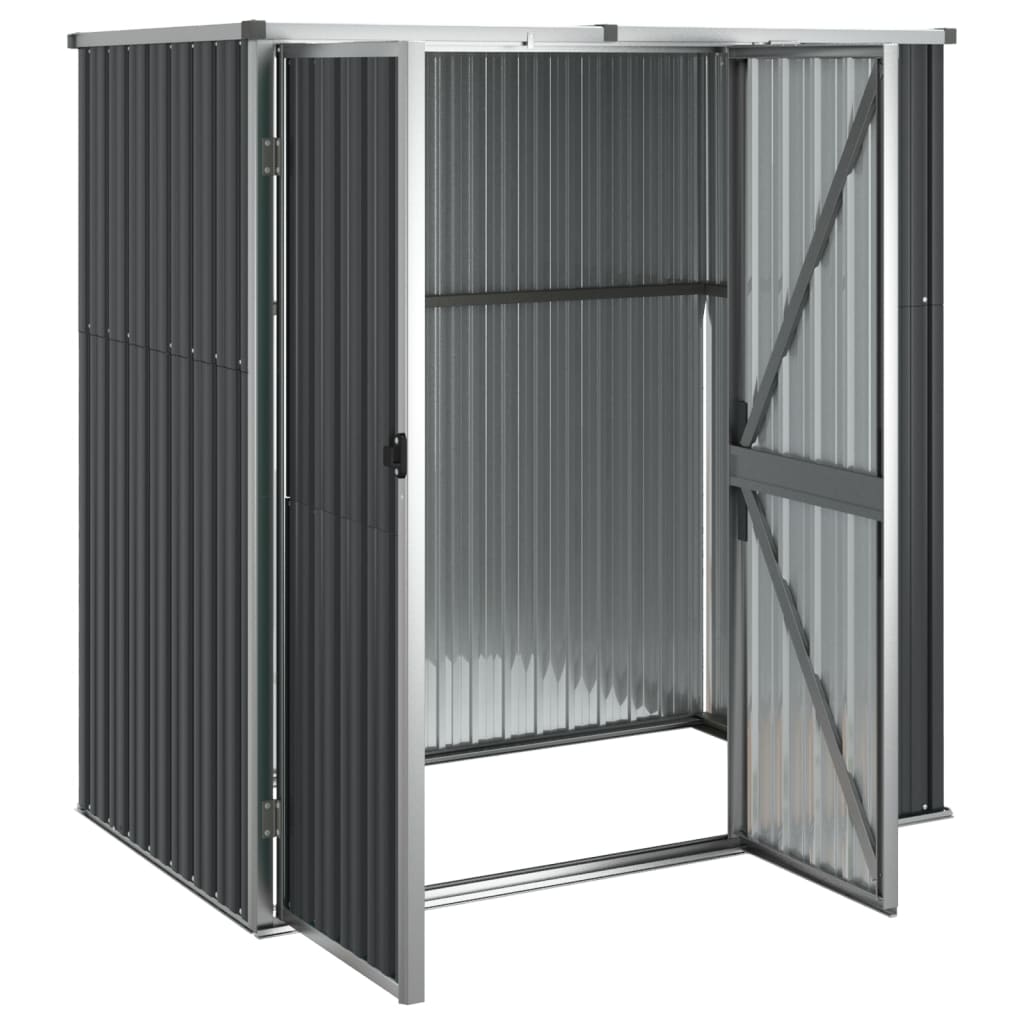 Capanno Per Attrezzi Antracite 161x89x161 Cm Acciaio Zincato - Image 3