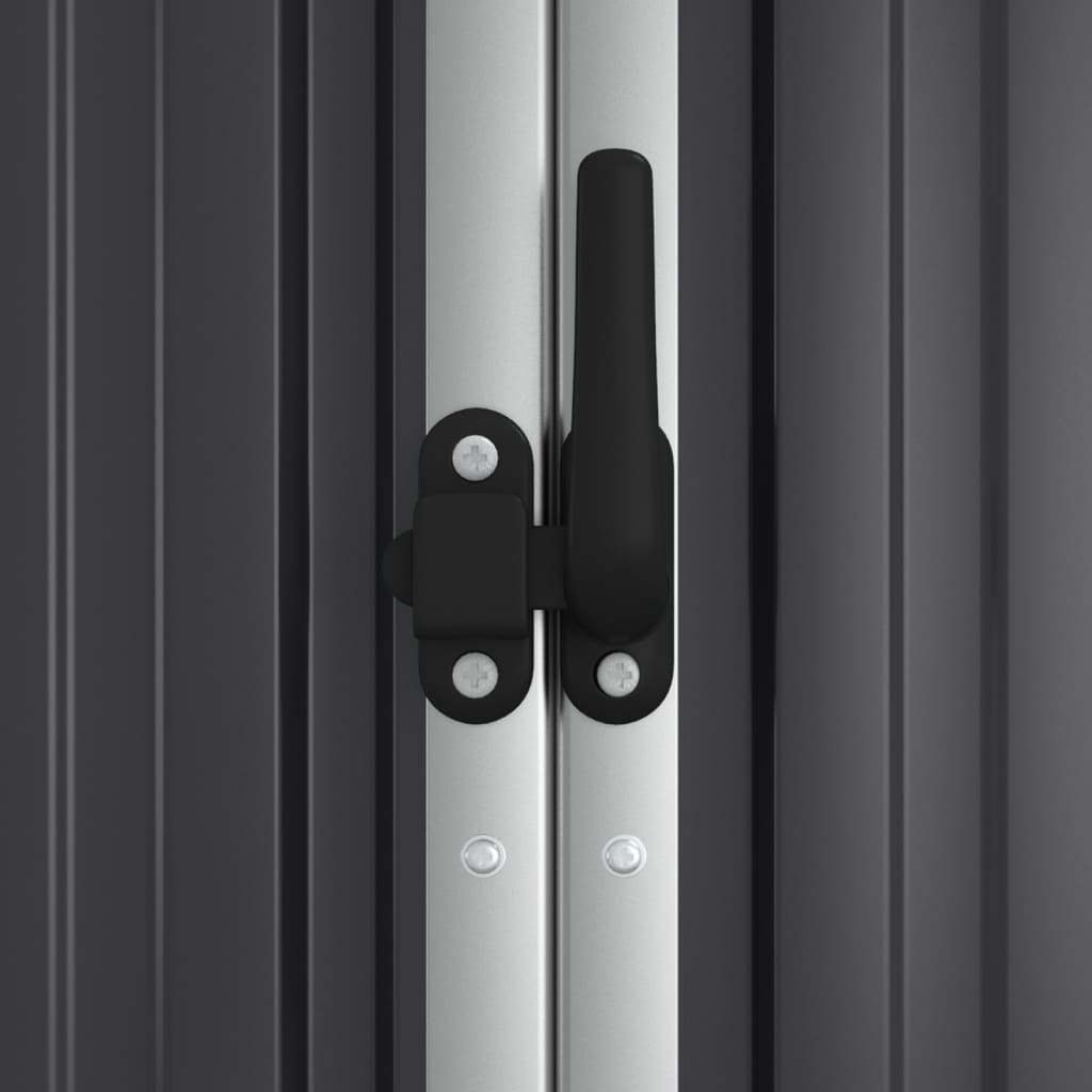 Capanno Per Attrezzi Antracite 161x89x161 Cm Acciaio Zincato - Image 5
