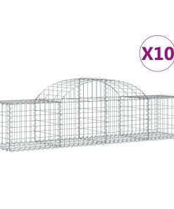 Cesti Gabbioni Ad Arco 10 Pz 200x50x40/60 Cm Ferro Zincato