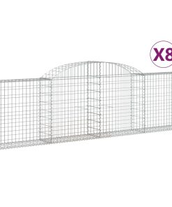 Cesti Gabbioni Ad Arco 8 Pz 300x30x80/100 Cm Ferro Zincato