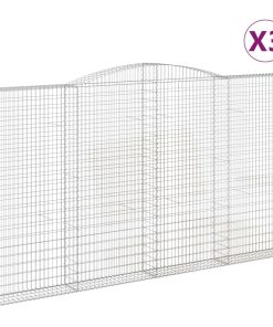 Cesti Gabbioni Ad Arco 3 Pz 400x30x220/240 Cm Ferro Zincato