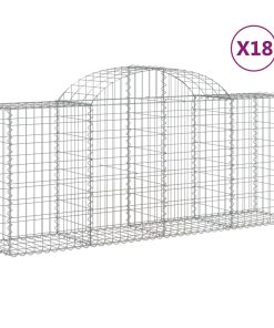 Cesti Gabbioni Ad Arco 18 Pz 200x50x80/100 Cm Ferro Zincato