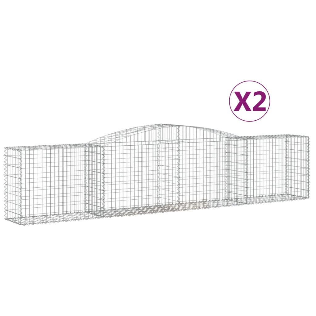 Cesti Gabbioni Ad Arco 2 Pz 400x50x80/100 Cm Ferro Zincato - Image 4