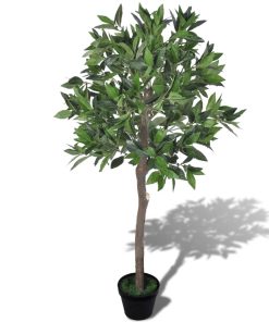Albero Di Alloro Artificiale Con Vaso 120 cm
