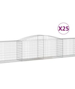 Cesti Gabbioni Ad Arco 25 Pz 400x50x80/100 Cm Ferro Zincato