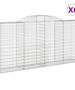 Cesti Gabbioni Ad Arco 6 Pz 300x50x140/160 Cm Ferro Zincato