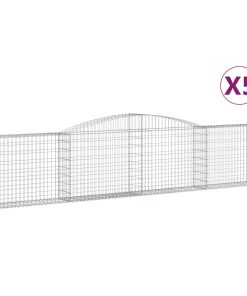 Cesti Gabbioni Ad Arco 5 Pz 400x30x80/100 Cm Ferro Zincato