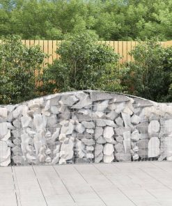 Cesti Gabbioni Ad Arco 6 Pz 400x30x100/120 Cm Ferro Zincato