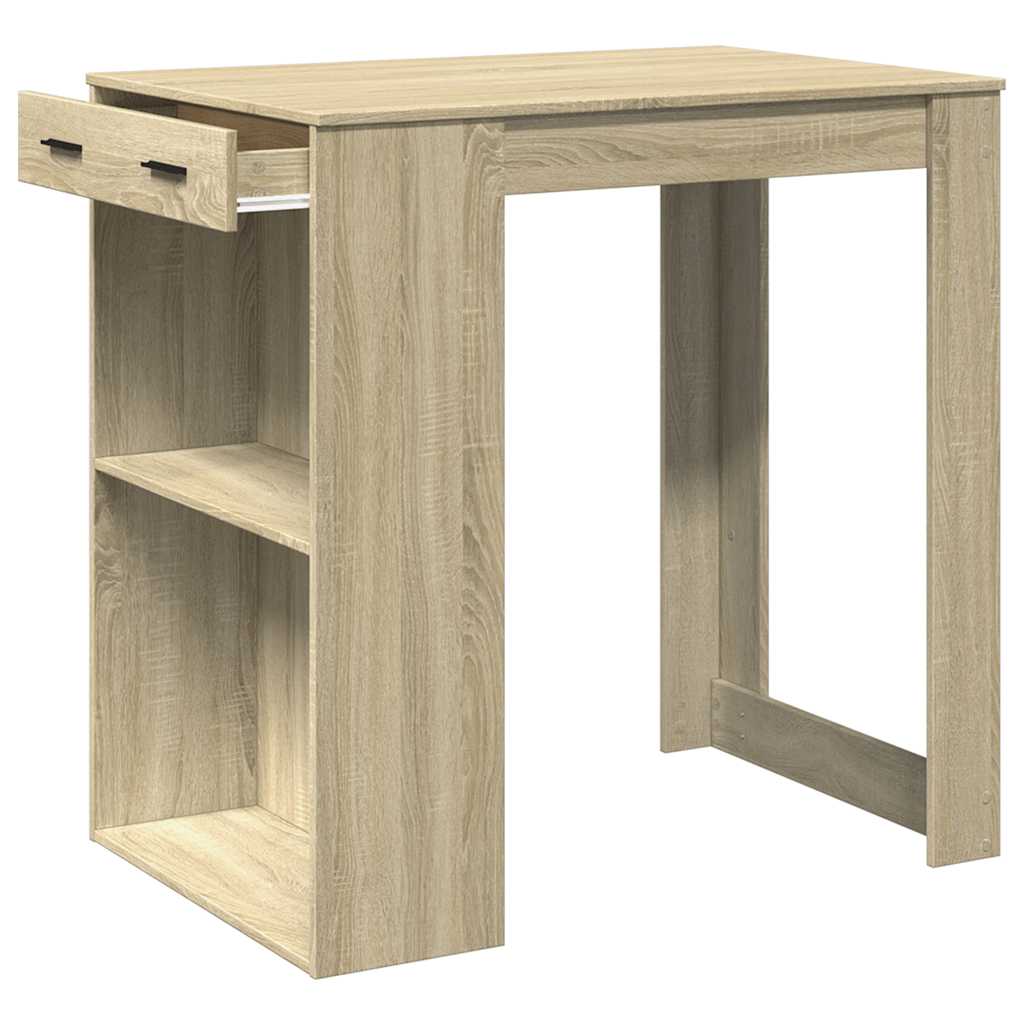 Tavolo Da Bar Rovere Sonoma 102x70x103,5 Cm In Truciolato