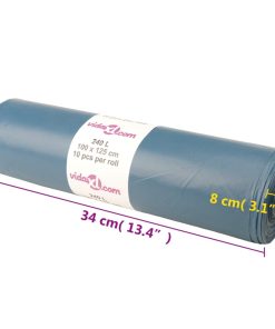 Sacchetti Per Cestini 100 Pz Blu 240 L